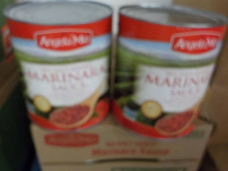lot 113 image: 2 - 6 lb. 8 oz cans Angela Mia Mari...