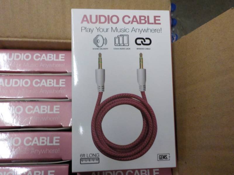 lot 117 image: 2 cases of Gems Audio Cables- Assor...