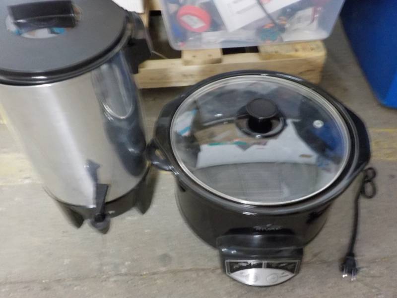 lot 127 image: Crock Pot and Coffee Pot...