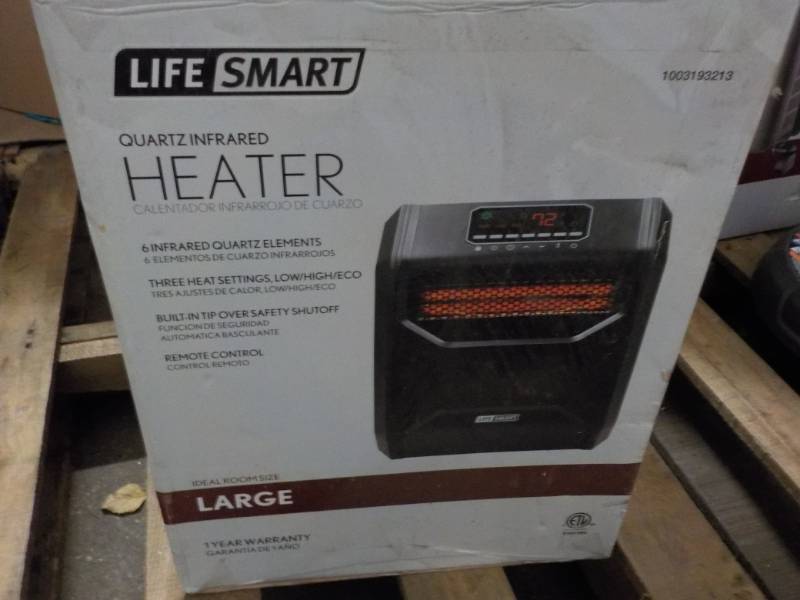 lot 143 image: Life Smart Quartz Infrared Heater...
