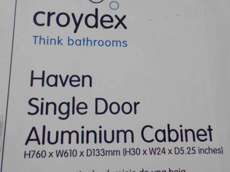 lot 153 image: Croydex Haven Single Door Aluminon ...