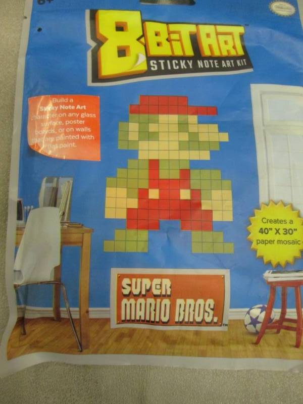 lot 4 image: Large Box of 8 Bit Art- Sticky Note...