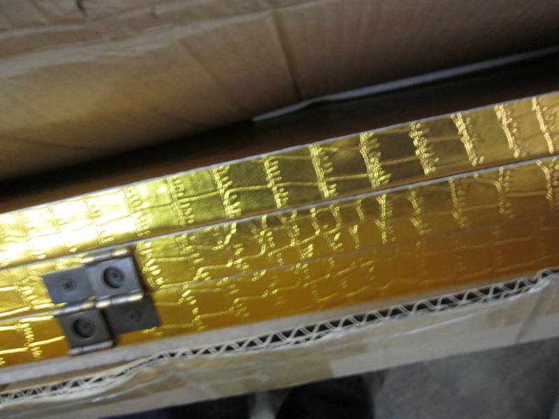 lot 201 image: Golden Room Divider- damaged edge...