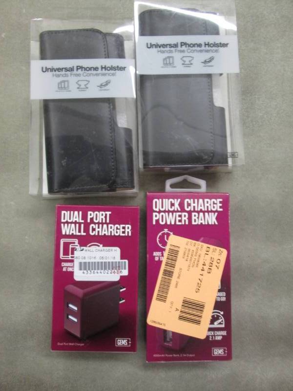 lot 216 image: 2 Phone Holsters, Phone Bank, Wall ...