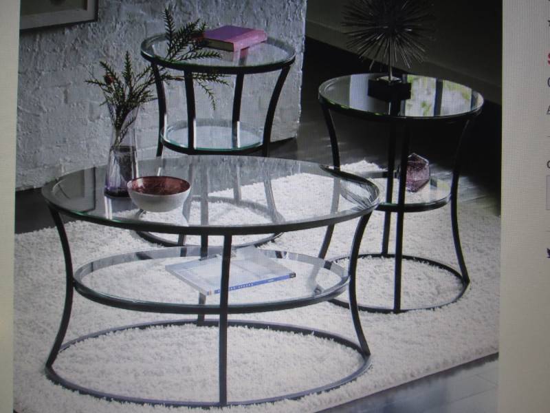 lot 234 image: Circle Table Set open box Retail $1...
