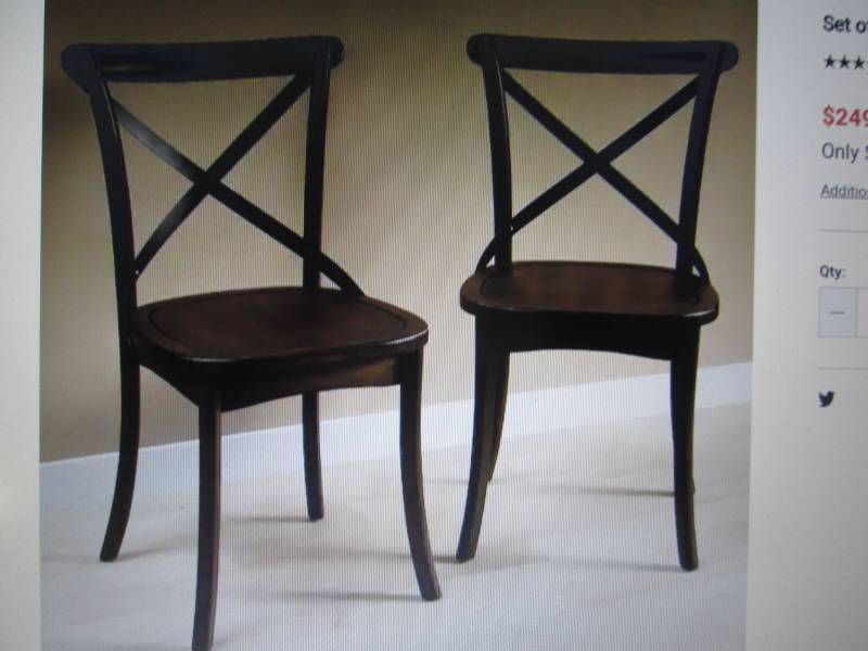 lot 239 image: Ellis Farmhouse Set of 2 Chairs ope...