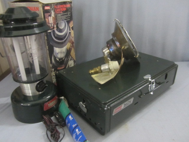 lot 43 image: Coleman Camp Stove, Lantern Sunflower Heater
