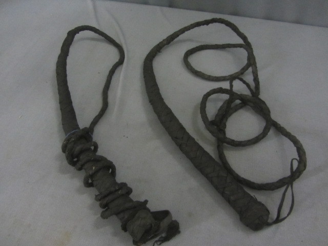lot 114 image: Leather Bullwhips