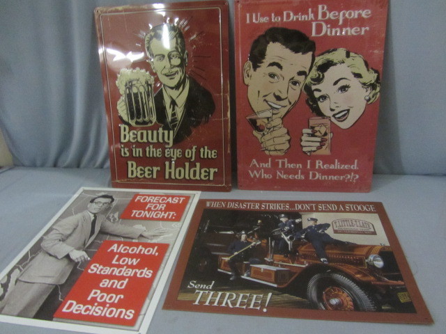 lot 185 image: Beer & Stooges Signs