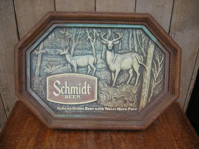 lot 75 image: Vintage Schmidt Beer Sign
