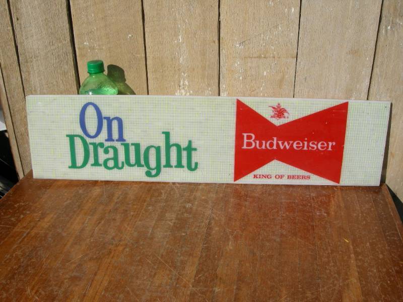 lot 115 image: Vintage Budweiser Acrylic Panel