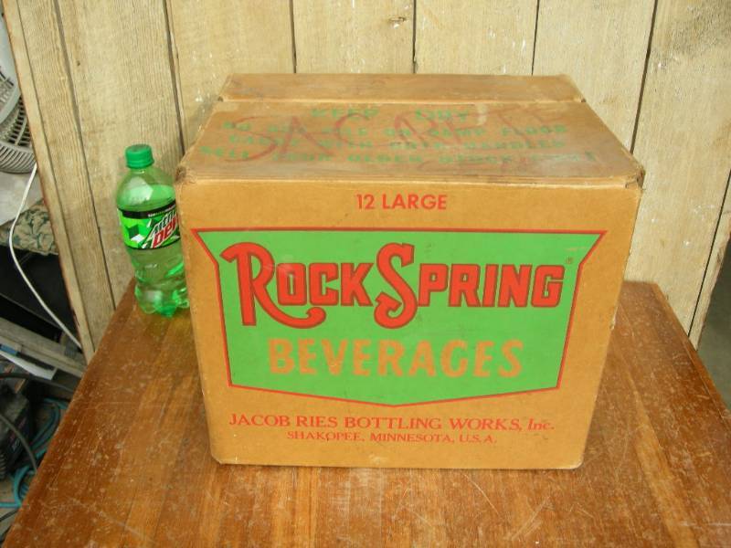lot 147 image: Vintage Rock Spring Beverages Carton