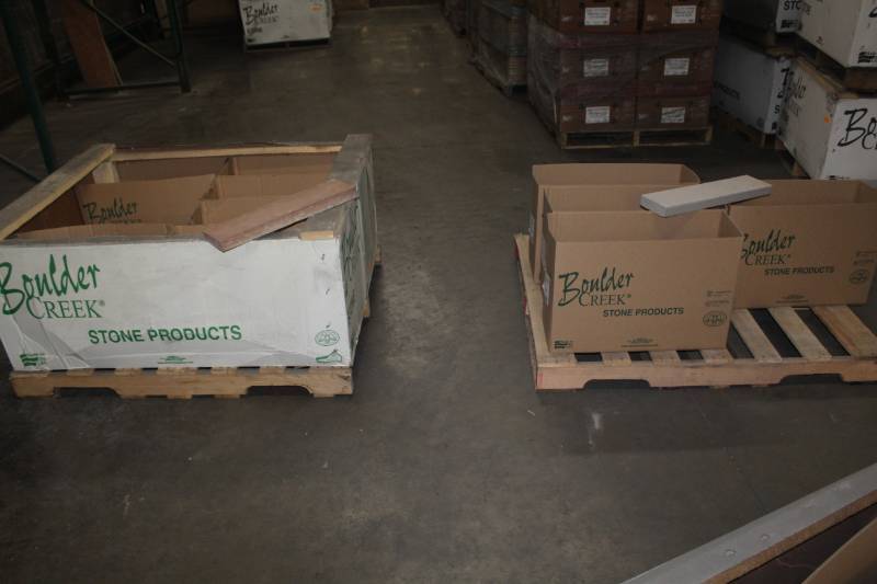 lot 22 image: Lot of (65) Boulder Creek Pewter Grey Flat Sill 19.5x5x1.5in., Arkansas Flat Sill 19.5x5x1.5in.