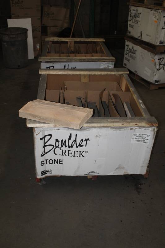 lot 34 image: Lot of (39) Boulder Creek Ponderosa Peaked Capstone 12x20x3in.