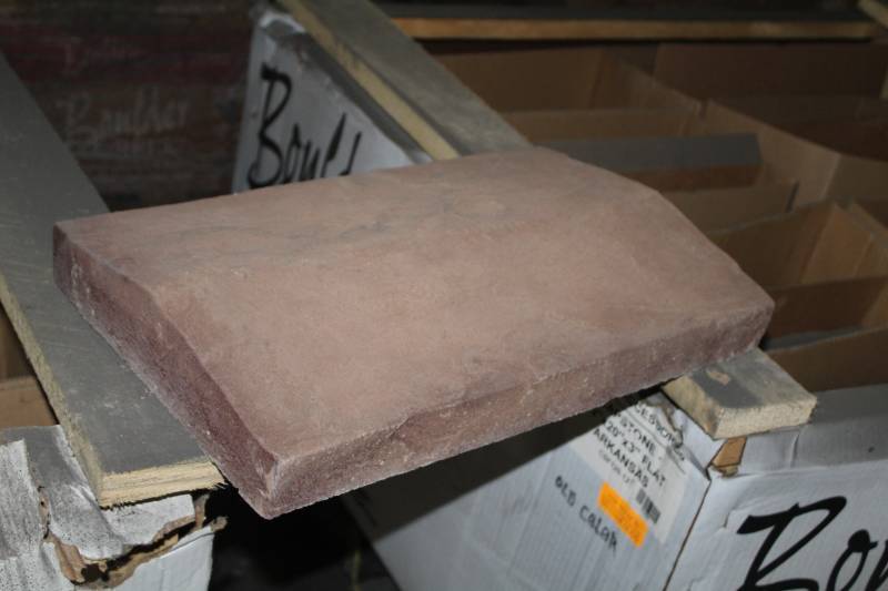 lot 37 image: Lot of (66) Boulder Creek Arkansas Peaked Capstone 12x20x3in.