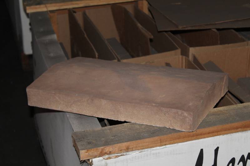 lot 50 image: Lot of (72) Boulder Creek Sequoia Peaked Capstone 12x20x3in.