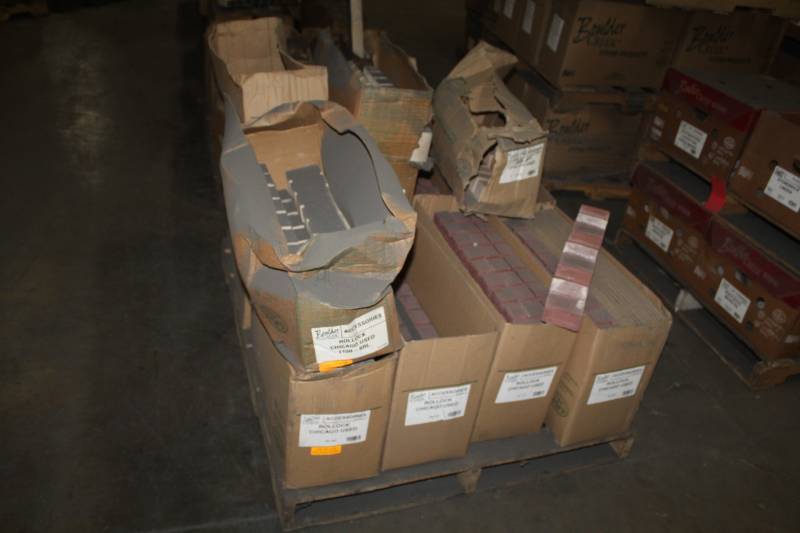 lot 107 image: Lot of (12 Boxes) Boulder Creek Rollock Chicago Used 24x4x2in.