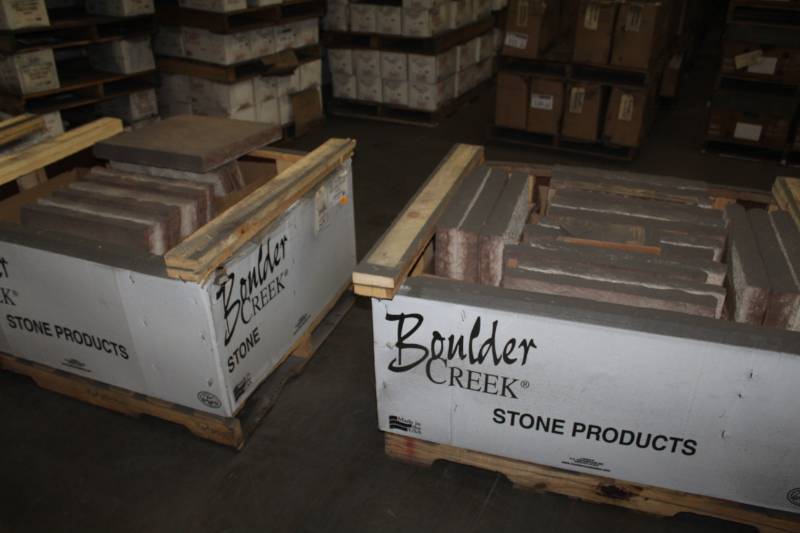 lot 135 image: Lot of (27) Boulder Creek Post Cap 20x20in. Flat Arkansas