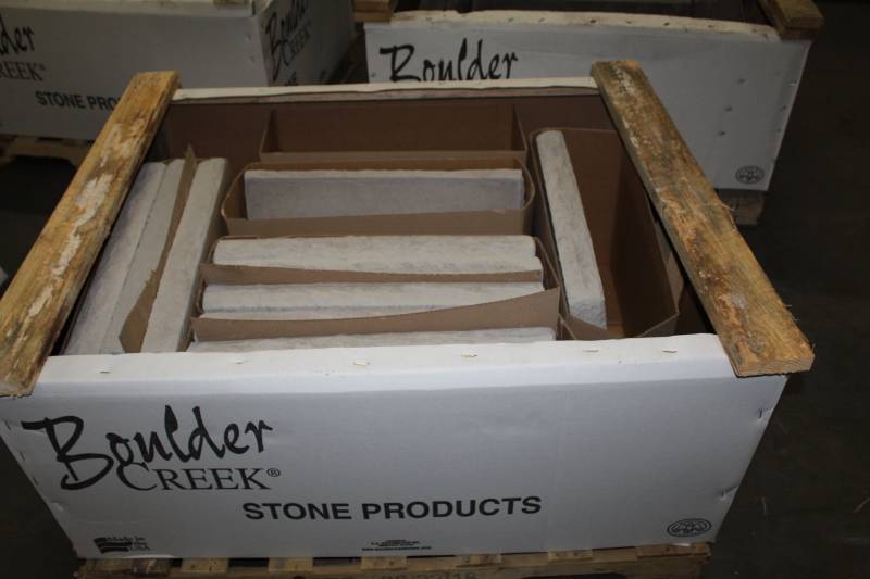 lot 150 image: Lot of (11) Boulder Creek Hearthstone Large Textured Light Grey 16x24in.