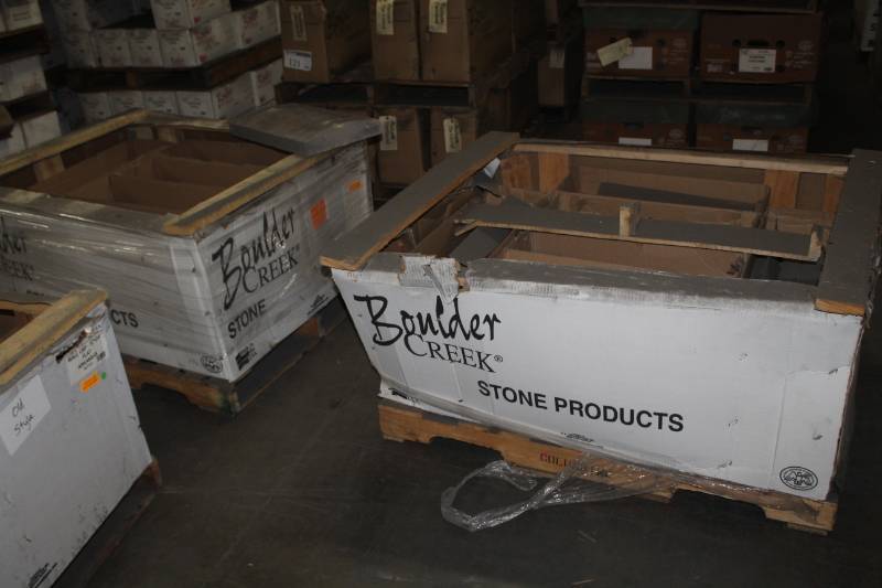lot 153 image: Lot of (36) Boulder Creek Peaked Wall Cap 12x24in. Tivoli