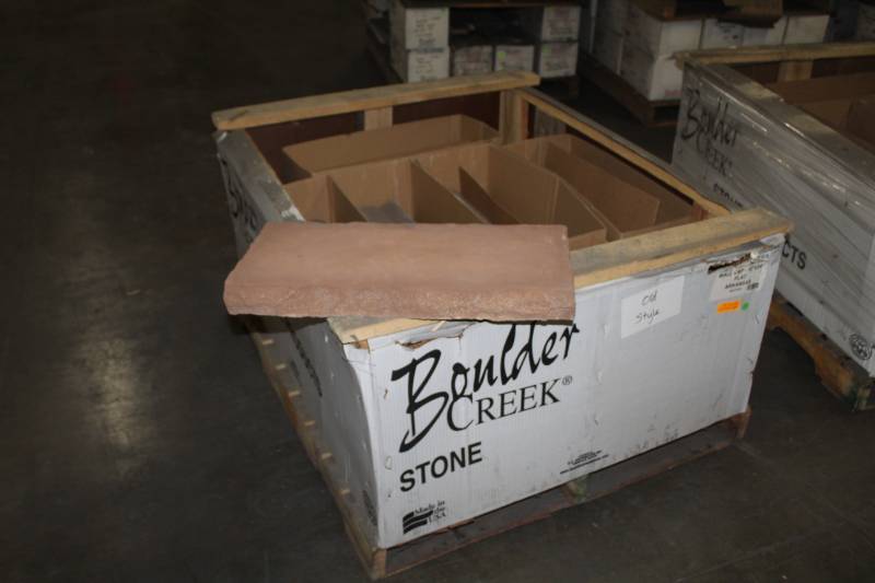 lot 154 image: Lot of (18) Boulder Creek Wall Cap 12x24in. Flat Arkansas