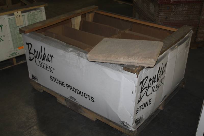 lot 156 image: Lot of (19) Boulder Creek Bullnose Cap 12x18in. End Piece Ponderosa