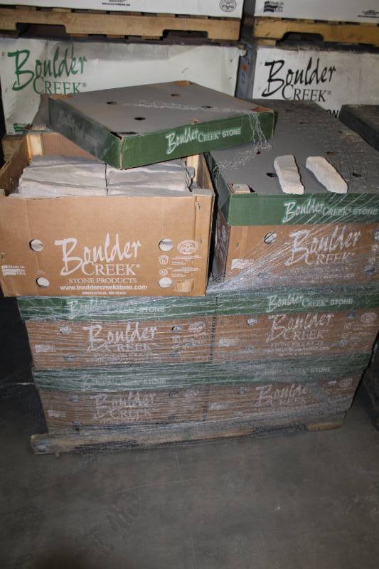 lot 158 image: Lot of (24 Boxes) Boulder Creek Stonebrick Kendall Flats
