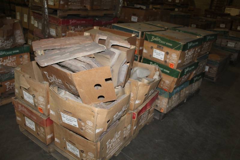 lot 175 image: Lot of (19 Boxes) Boulder Creek Long Island Stak Aurora 90 Degree Corners and Flats