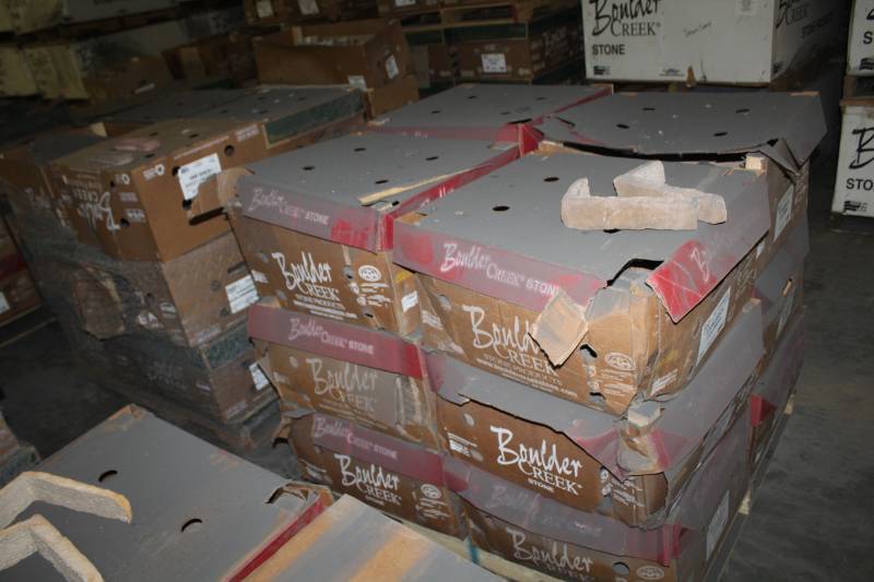 lot 181 image: Lot of (20 Boxes) Boulder Creek Stonebrick Columbia 90 Degree Corners and Flats