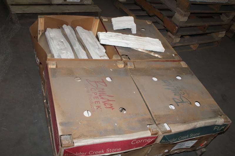 lot 185 image: Lot of (4 Boxes) Boulder Creek Long Island Stak Manhatten 90 Degree Corners and Flats