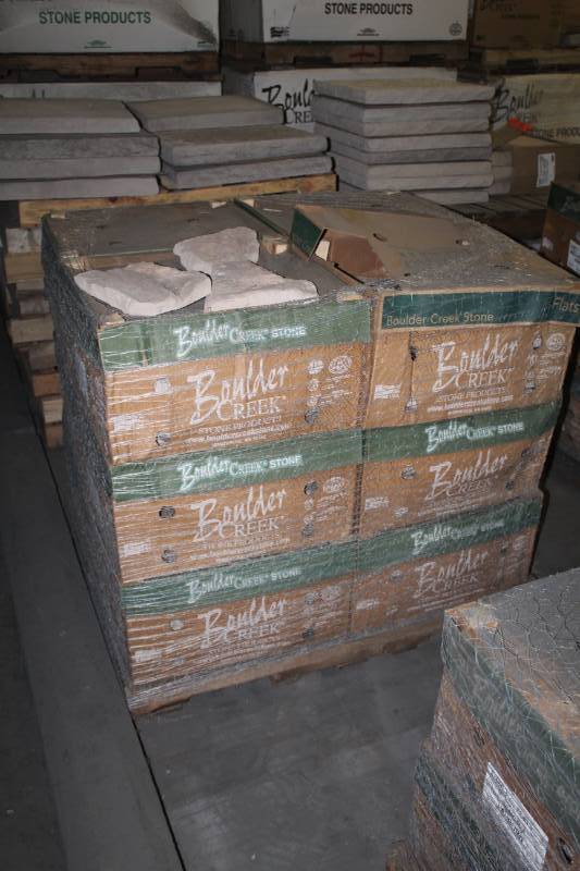 lot 183 image: Lot of (12 Boxes) Boulder Creek Eastern Fieldstone Desert Sand Flats