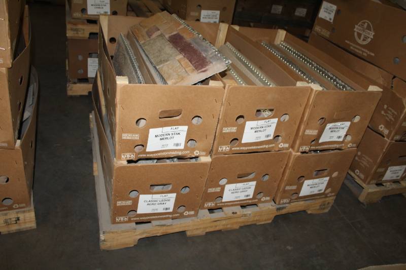 lot 199 image: Lot of (6 Boxes) Boulder Creek Modern Stak Merlot Flats, Classic Ledge Aero Gray Flats