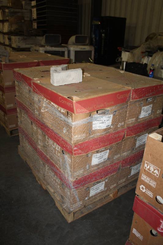lot 209 image: Lot of (12 Boxes) Boulder Creek Prairie Bluff Laner 90 Degree Corners