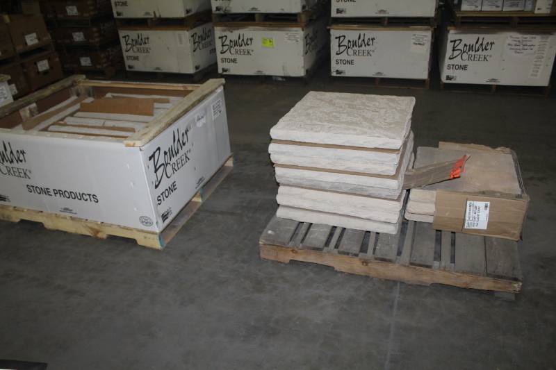 lot 215 image: Lot of (22) Boulder Creek Post Cap 20x20in. Flat Ponderosa