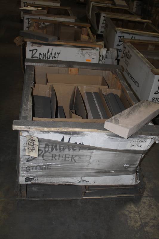 lot 230 image: Lot of (26) Boulder Creek 7x24in. Angle Antique Tan, Flat Sill 7in. Heavy Duty Tivoli