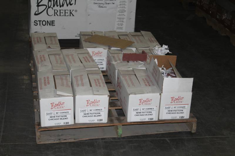 lot 237 image: Lot of (12 Boxes) Boulder Creek New Pattern Chicago Blend 90 Degree Corners