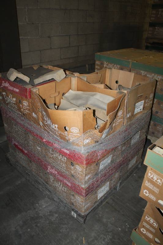 lot 247 image: Lot of (11 Boxes) Boulder Creek Venetian Cobble Naples 90 Degree Corners