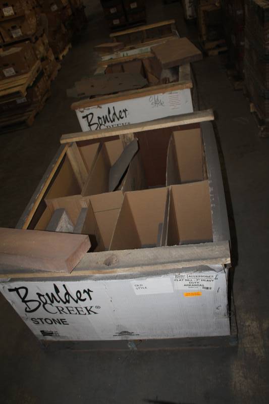 lot 257 image: Lot of (55) Boulder Creek Flat Sill 7in. Heavy Duty ArkansasSequoia
