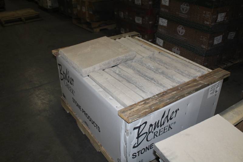 lot 273 image: Lot of (21) Boulder Creek Post Cap 20x20in. Flat Antique Tan