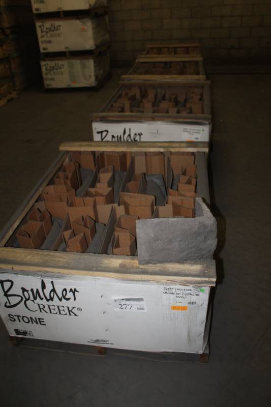 lot 277 image: Lot of (4 Pallets) Boulder Creek Quion 90 Degree Corners Tivoli