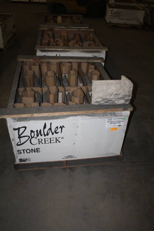 lot 279 image: Lot of (3 Pallets) Boulder Creek Quion 90 Degree Corners Antique Tan