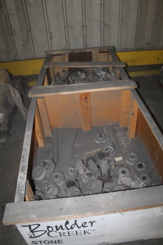 lot 289 image: Lot of (2 Pallets) Industrial Size Caster Wheels and Brackets