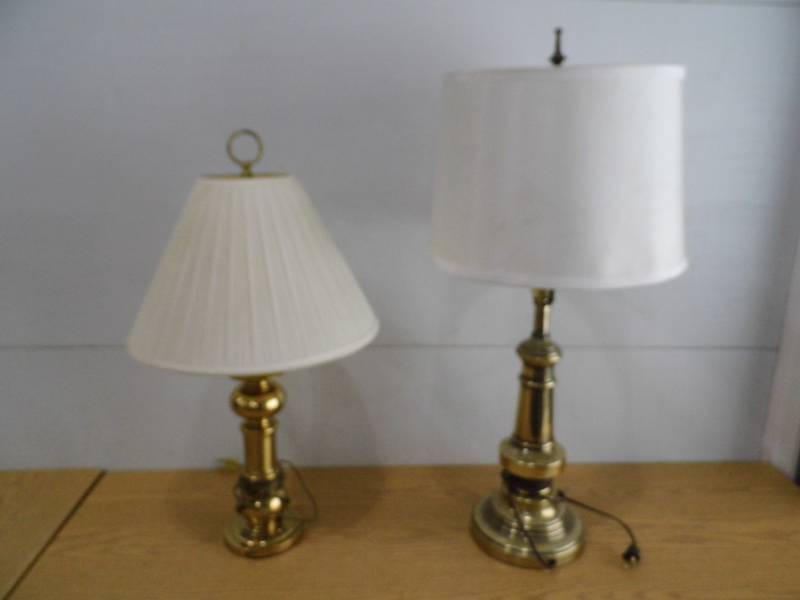 lot 56 image: 2 Metal Lamps