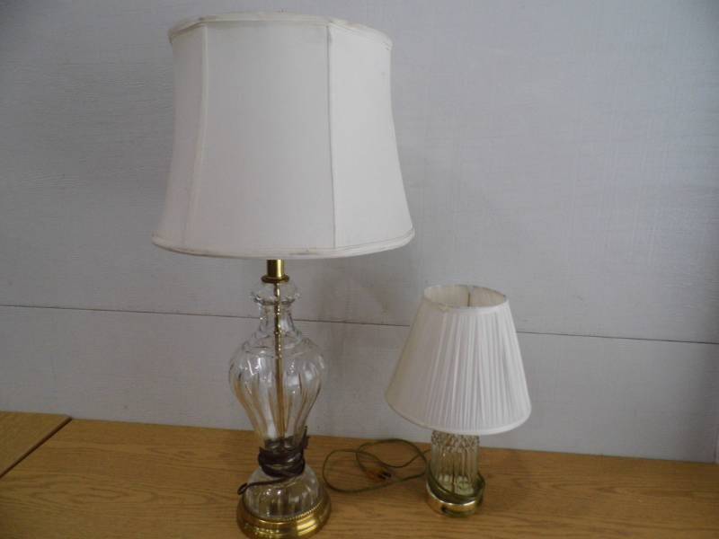 lot 57 image: 2 Glass Lamps