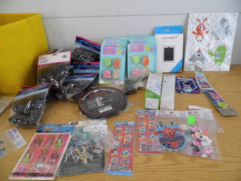lot 92 image: Stickers - Erasers - PomPoms
