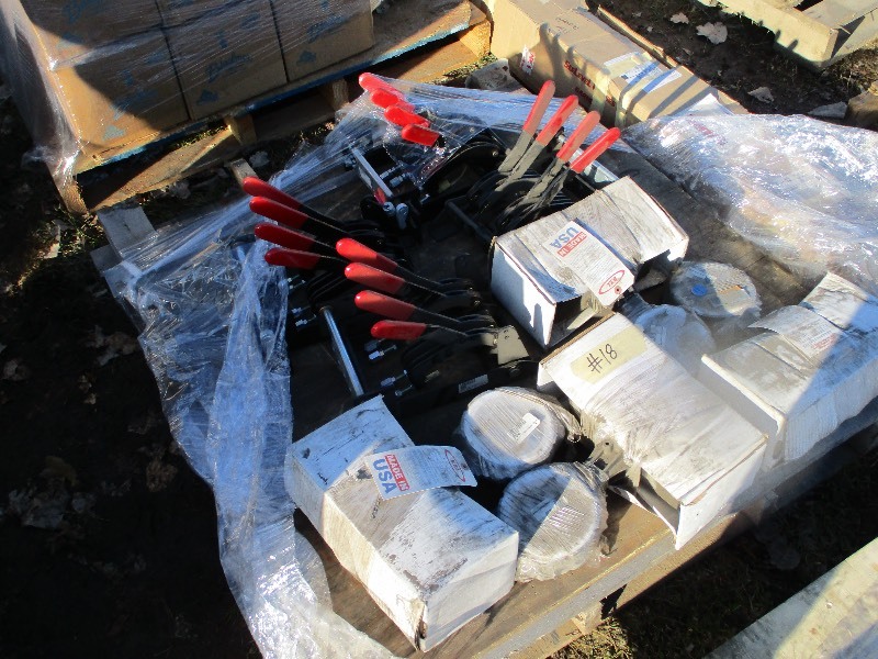 lot 18 image: 4- CONTROL LEVERS  AIR CONTROLLED BUTTERFLY VALVES