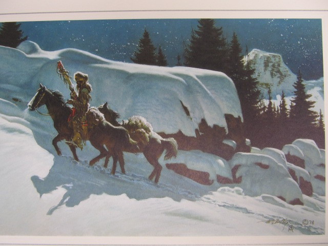 lot 26 image: Signed & Numbered FRANK MCCARTHY Moonlit Trail 9931000