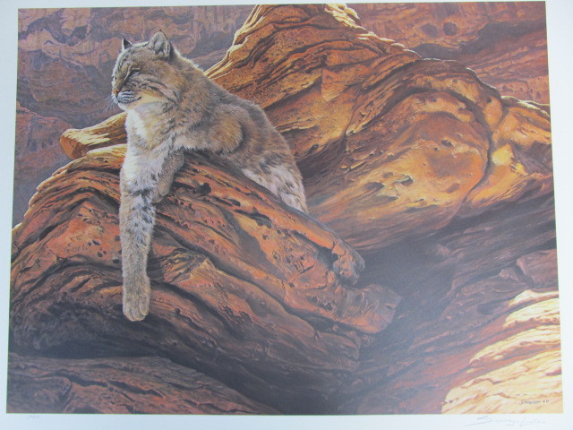 lot 28 image: FIRST PRINT Signed & Numbered SEEREY LESTER Cliff Hanger-Bobcat 1950