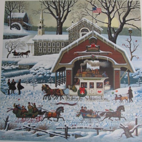 lot 35 image: 1987&nbspSigned & Numbered CHARLES WYSOCKI Twas The Twilight Before Christmas 31407500