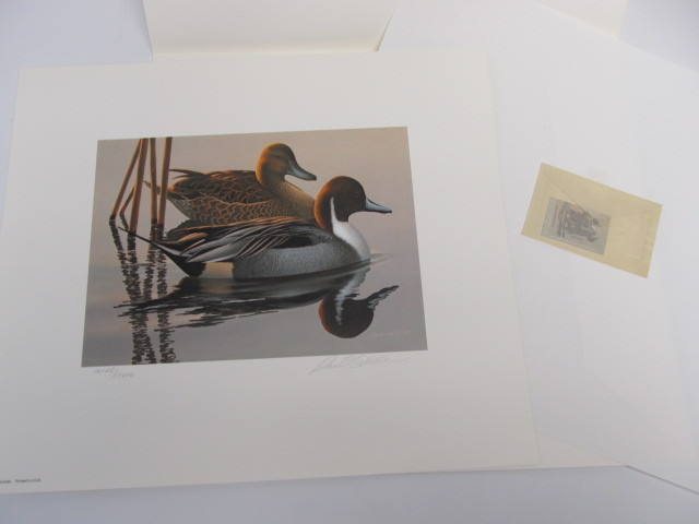 lot 50 image: Signed & Numbered PHIL SCHOLER Federal Migratory Waterfowl Stamp Print 1612517400